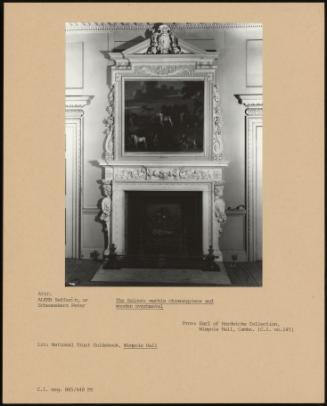 The Saloon: Marble Chimneypiece and Wooden Overmantel