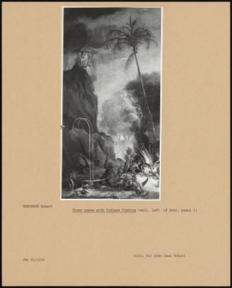 River Scene with Indians Fishing