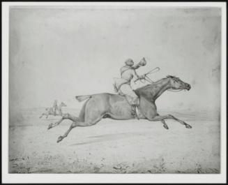 A Huntsman, with Cap in Hand, and Another Horseman Galloping