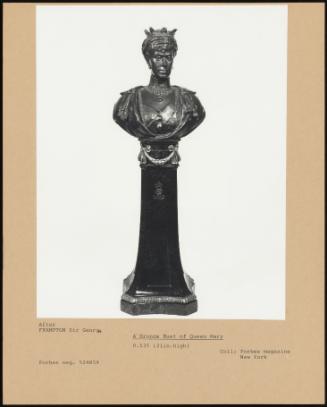 A Bronze Bust Of Queen Mary