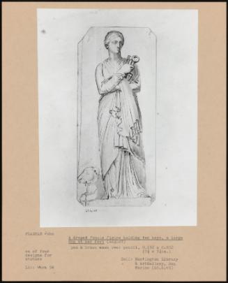 A Draped Female Figure Holding Two Keys, a Large Dog at Her Feet (Logic)