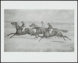 A Racing Scene (Group of Three Jockeys Galloping Left)