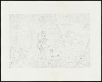 Drawing for the Soft-Ground Etching of "Through the Wood" from "Sporting Incidents"