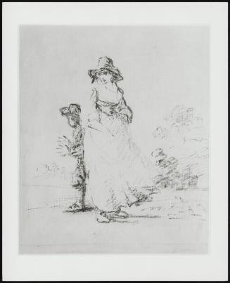 Young Woman Standing In Front Of A Boy