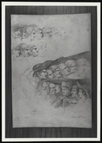 Studies of Four Rows at Spectators in Rome