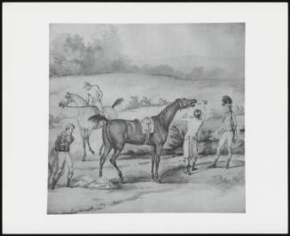 Giving the Horse a Drink- Horses and Figures in a Landscape