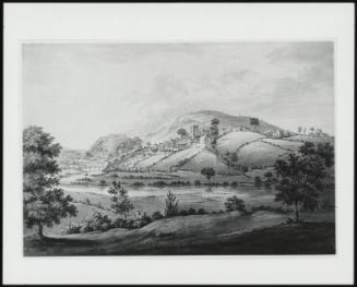 Hilly Landscape with Village and River