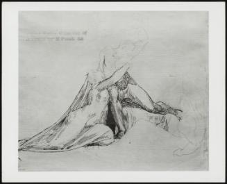 Allegorical Study; Verso: Pencil and Pen Study of Three Figures