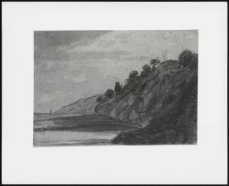 Coastal Scene with Wooded Cliff