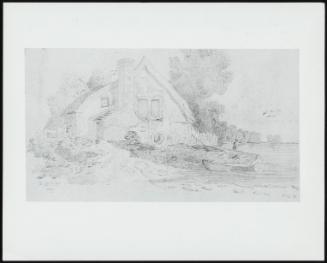 Landscape with Stone Bridge; Verso: Webster, B. ; Cottage at Waterside