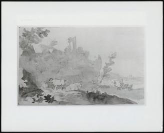 Landscape with Cows in Foreground