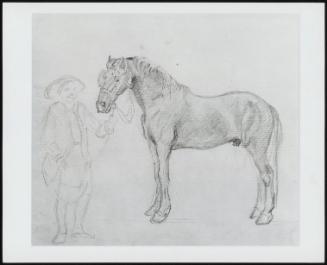 Study of a Horse with Figure Holding Reins