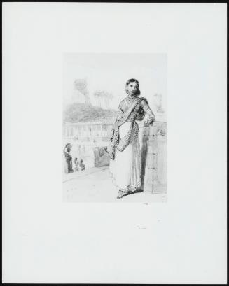 A High Caste Woman Standing by a Wall