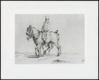 Man Riding a Horse and Leading Another