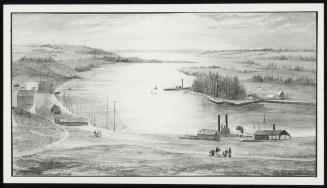 James River, Richmond, Virginia, Paddle Steamers O Other Craft Near the Banks North American School