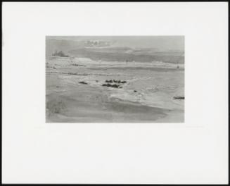 Beach Scene with Figures by a Breakwater; Verso: Beach Scene with Breakers–One of Pair
