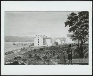The South Barracks, Gibraltar, Part of the Bay and the Mountains of Andalusia From the Naval Hospital, March 1844