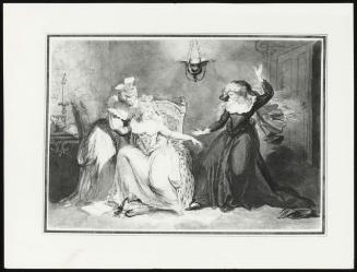 A Dramatic Scene with Three Women in an Interior
