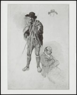 Studies: a Farm Woman and Mr. Samuel, Drawing Master