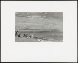 Beach Scene with Figures by a Breakwater; Verso: Beach Scene with Breakers