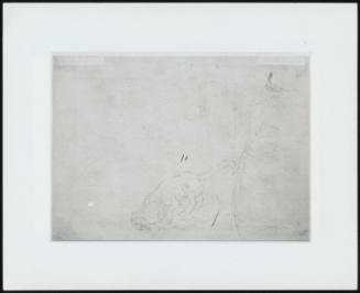 A Gosse and a Baboon; Verso: Rough Sketch of a Cat