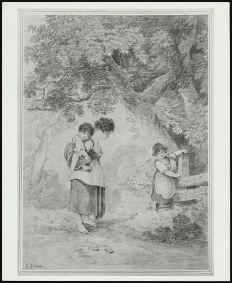 Study of Girl with Two Children at a Stile