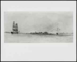 Coastal Scene With Shipping Verso: Wooded Landscape