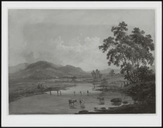 River Landscape with Cattle Watering