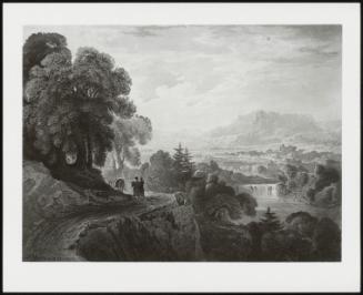 Travellers on a Road Above a River