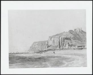 Beach Scene; Verso: Hastings From Whale Rock