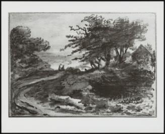 Landscape with Trees and Two Figures on a Winding Path
