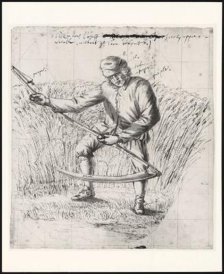 A Study for the Pilkington Crest, a Mower with a Scythe