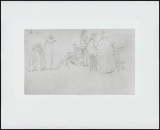 A) Studies Of Figures In A Church ; B) Group Of Figures, Gadshill, 1862 ; C) Hillslap