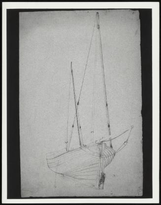 Bow-View of Boat with Masts