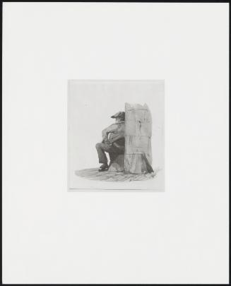 Seated Figure Leaning Against a Wall