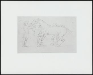 Rubbing Down a Horse; "Flying Childers" and Grooms