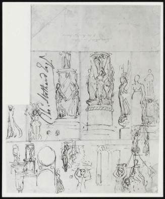 Study Of Caryatides For Statue Of Sir Thomas Monro (Sic)
