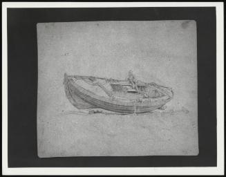 Study of a Beached Boat with Seated Figure