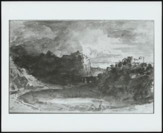 A Romantic Landscape With A Castle And A Tree On The Right; B Romantic Landscape With Cliffs And A Castle