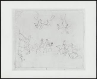 Sketches of Huntsmen and Hounds