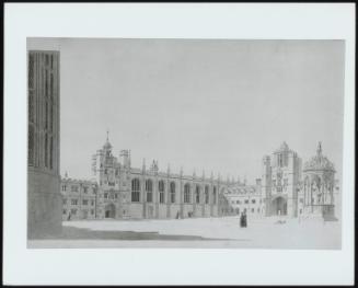 The Great Court, Trinity College, Cambridge (Showing Sir Isaac Newton's Observatory)
