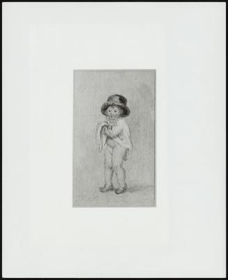 Child with Red Shoes and Top Hat