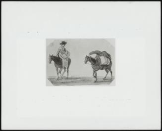 Girl Riding a Horse: Laden Pack Horse at 5