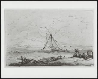 Seascape: Shore With Figures And Baskets