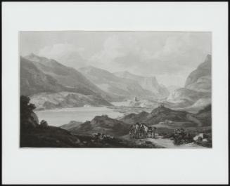 The Lakes of Llanberis–From the Road From Carnarvon Going to Llanberis, Carnarvonshire