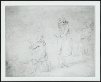 The Connoisseur; Verso: Rough Sketch Of Horse And Rider