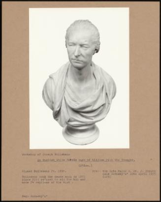 An English White Marble Bust of William Pitt the Yougher.