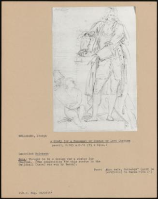 A Study for a Monument Or Statue to Lord Chatham