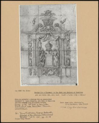 Design For A Monument To The Duke And Duchess Of Hamilton
