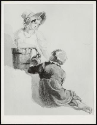 Girl with Bucket and a Boy